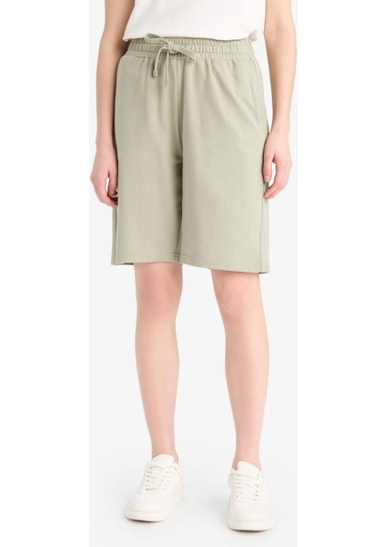 Regular Fit Normal Bel Düz Paça Bermuda Şort N7439AZ25HS