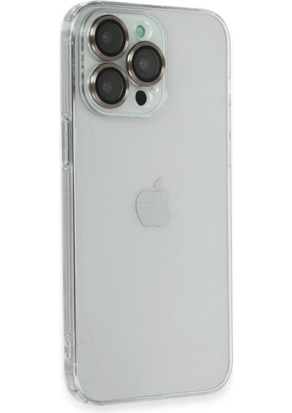 Newface iPhone 14 Pro Max Kılıf Luko Lens Silikon - Gold