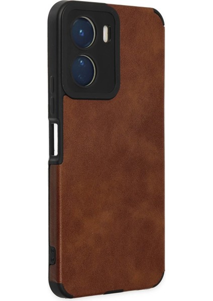 Newface Vivo Y16 Kılıf Loop Deri Silikon - Kahverengi fiyatları