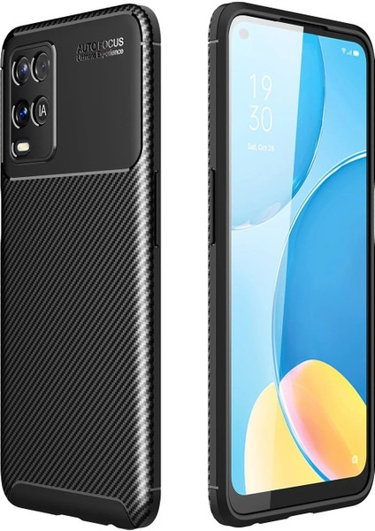 Newface Oppo A54 4g Kılıf Auto Focus Karbon Kapak - Siyah
