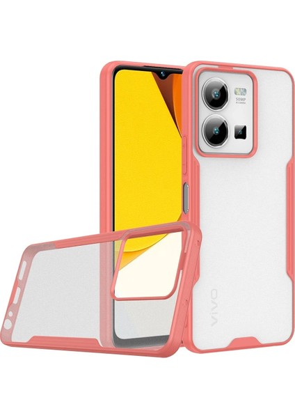 Newface Vivo Y35 Kılıf Platin Silikon - Pembe