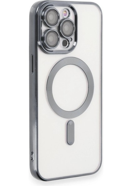 Newface iPhone 15 Pro Kılıf Kross Magneticsafe Kapak - Titan Gri