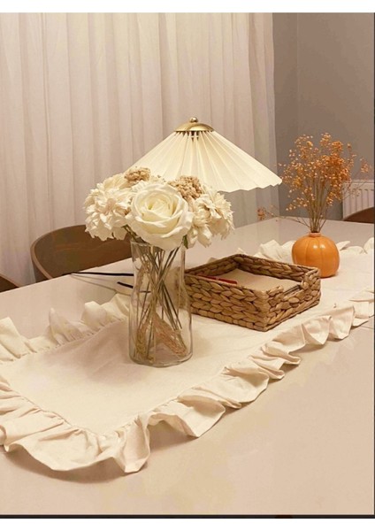 Elite Naturel Runner Vintage / Kenarı Fırfırlı Runner 40×110 1 Adet