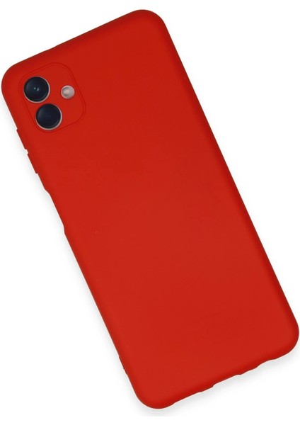 Newface Samsung Galaxy A04E Kılıf Nano Içi Kadife Silikon - Kırmızı modelleri
