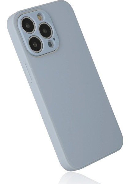 Newface iPhone 14 Pro Max Kılıf Glass Kapak - Sky Blue