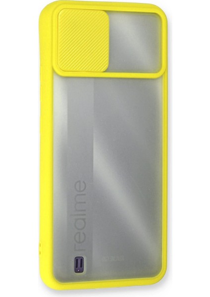 Newface Realme C11 2021 Kılıf Palm Buzlu Kamera Sürgülü Silikon - Sarı fiyatları