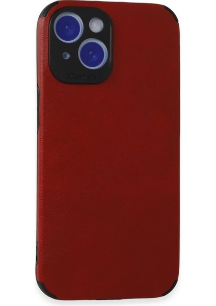 Newface iPhone 15 Kılıf Loop Deri Silikon - Kırmızı