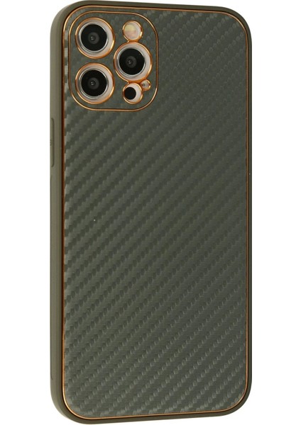 Newface iPhone 12 Pro Max Kılıf Coco Karbon Silikon - Füme