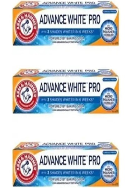 Arm Hammer Advanced White Pro (3 Tona Kadar Daha Beyaz) Diş Macunu 75ML