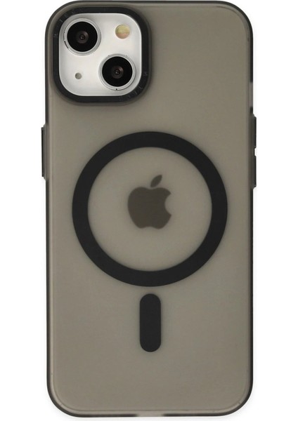 Newface iPhone 15 Kılıf Lodos Magneticsafe Mat Kapak - Siyah