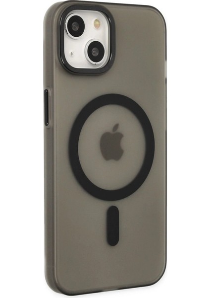 Newface iPhone 15 Kılıf Lodos Magneticsafe Mat Kapak - Siyah