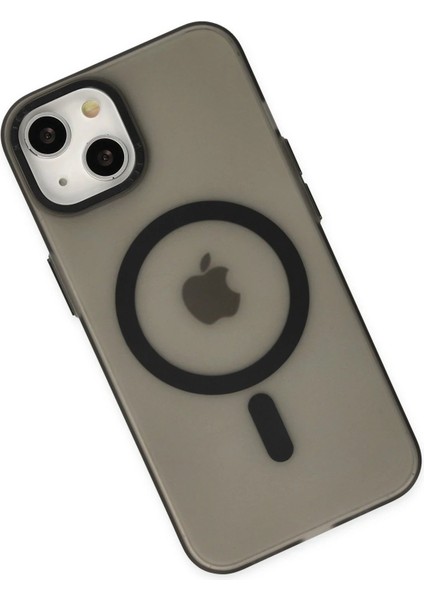 Newface iPhone 15 Kılıf Lodos Magneticsafe Mat Kapak - Siyah