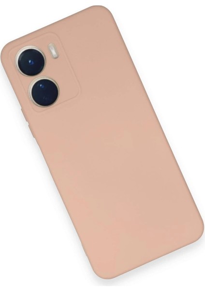 Newface Vivo Y16 Kılıf Nano Içi Kadife Silikon - Pudra modelleri