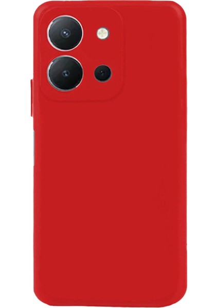 Newface Vivo Y36 Kılıf Nano Içi Kadife Silikon - Kırmızı