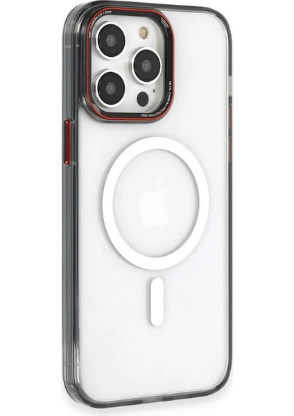 Newface iPhone 14 Pro Max Kılıf Dinamik Magneticsafe Silikon - Siyah