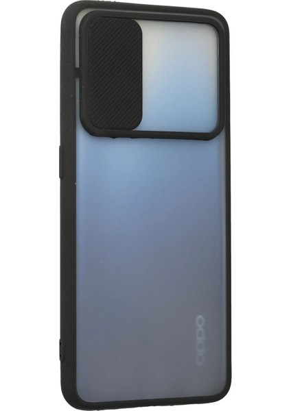 Newface Oppo A74 4g Kılıf Palm Buzlu Kamera Sürgülü Silikon - Siyah modelleri