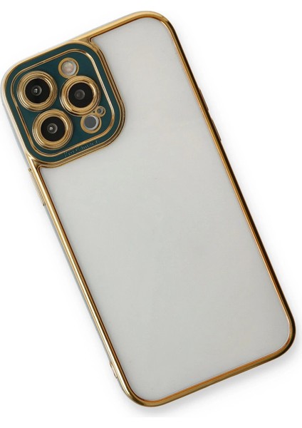 Newface iPhone 13 Pro Max Kılıf Liva Lens Silikon - Yeşil