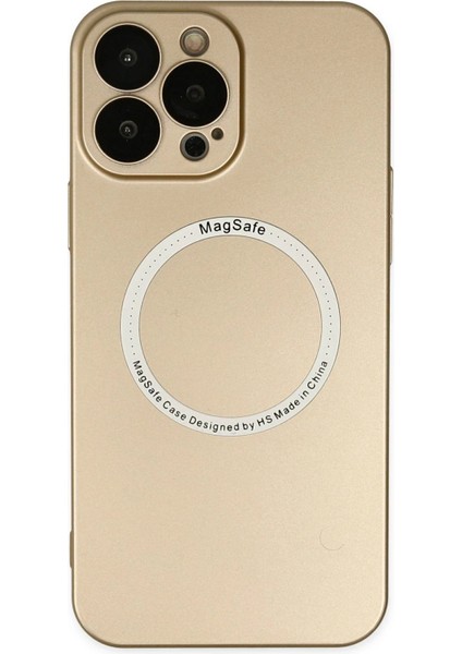 Newface iPhone 14 Pro Max Kılıf Jack Magneticsafe Lens Silikon - Gold