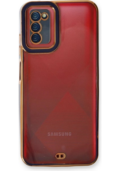 Newface Samsung Galaxy A03S Kılıf Liva Lens Silikon - Mavi