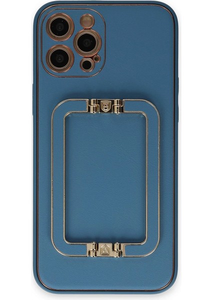 Newface iPhone 12 Pro Max Kılıf Coco Elit Kapak - Mavi