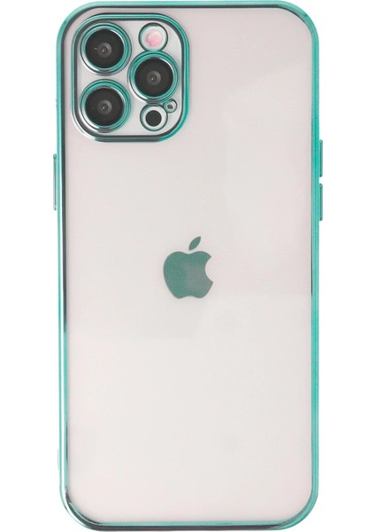 Newface iPhone 12 Pro Kılıf Razer Lensli Silikon - Yeşil