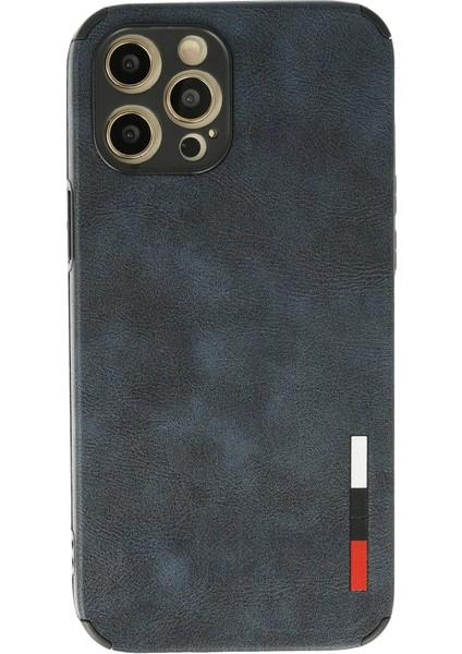 Newface iPhone 12 Pro Max Kılıf Loop Deri Silikon - Lacivert