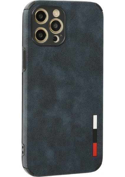 Newface iPhone 12 Pro Max Kılıf Loop Deri Silikon - Lacivert