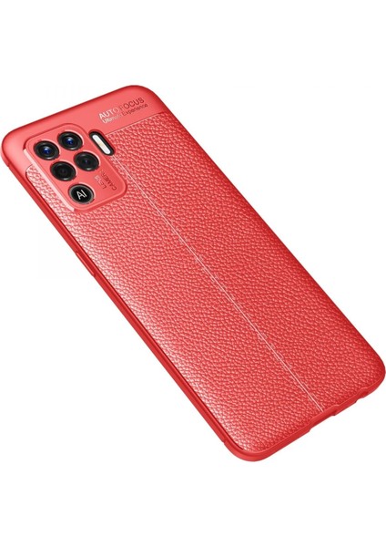 Newface Oppo Reno 5 Lite Kılıf Auto Focus Kapak - Kırmızı