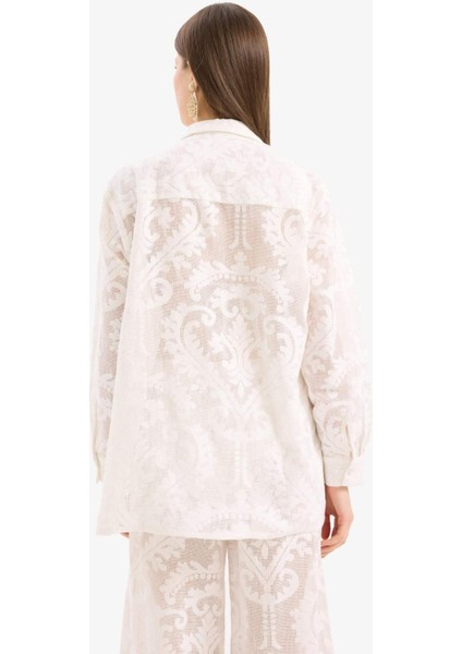 Regular Fit Dantel Detaylı Plaj Gömleği-Fall in Love D9768AX25SM indirimleri