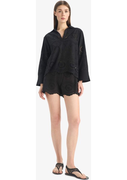 Regular Fit Brode Plaj Gömleği-Fall in Love E0598AX25SM fiyatları