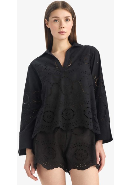 Regular Fit Brode Plaj Gömleği-Fall in Love E0598AX25SM modelleri