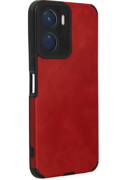 Newface Vivo Y16 Kılıf Loop Deri Silikon - Kırmızı fiyatları