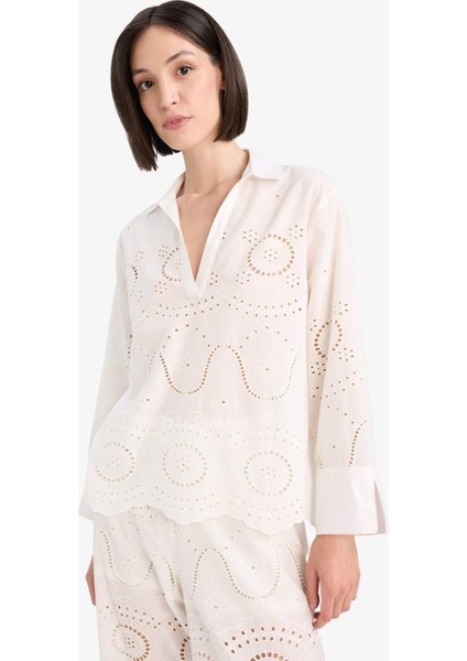 Regular Fit Brode Plaj Gömleği-Fall in Love E0598AX25SM modelleri