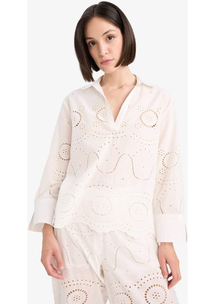 Regular Fit Brode Plaj Gömleği-Fall in Love E0598AX25SM indirimleri