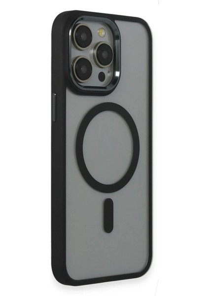Newface iPhone 15 Pro Max Kılıf Room Magneticsafe Silikon - Siyah
