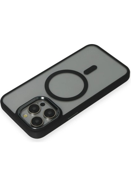 Newface iPhone 15 Pro Max Kılıf Room Magneticsafe Silikon - Siyah
