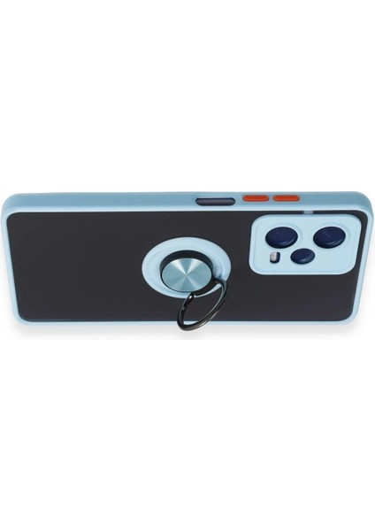 Newface Xiaomi Redmi Note 12 5g Kılıf Montreal Yüzüklü Silikon Kapak - Buz Mavi modelleri
