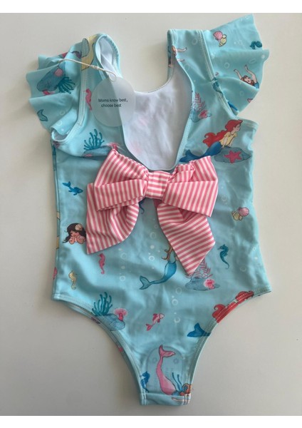 Mermaid Akvaryum Mavi Mayo Sırtı Fiyonk Detaylı Hızlı Kuruyan Kız Çocuk Mayo fiyatları