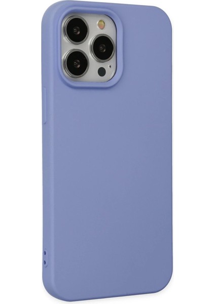 Newface iPhone 14 Pro Max Kılıf Nano Içi Kadife Silikon - Lila