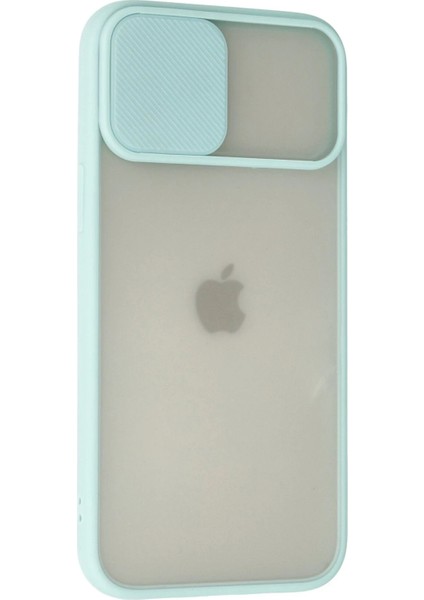 Newface iPhone 12 Pro Max Kılıf Palm Buzlu Kamera Sürgülü Silikon - Turkuaz modelleri