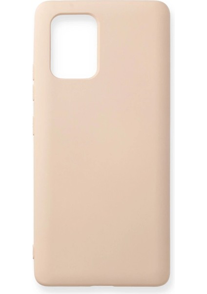 Newface Samsung Galaxy A91 / S10 Lite Kılıf Nano Içi Kadife Silikon - Pudra