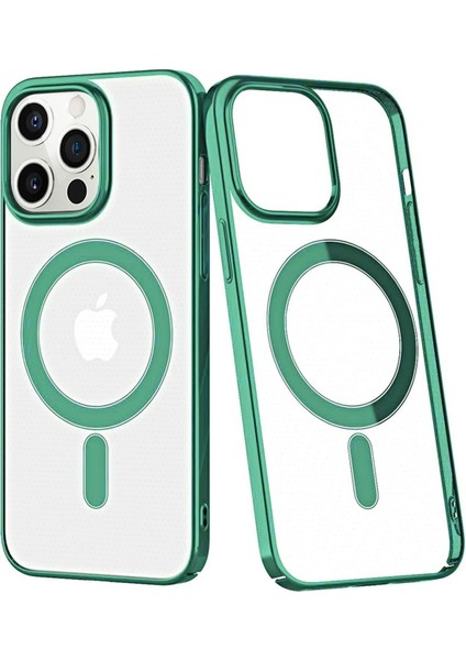 Newface iPhone 12 Pro Max Kılıf Element Magneticsafe Sert Kapak - Köknar Yeşili