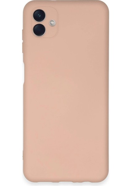 Newface Samsung Galaxy A04E Kılıf Nano Içi Kadife Silikon - Pudra