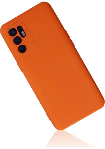 Newface Oppo Reno 6 Kılıf Nano Içi Kadife Silikon - Turuncu fiyatları