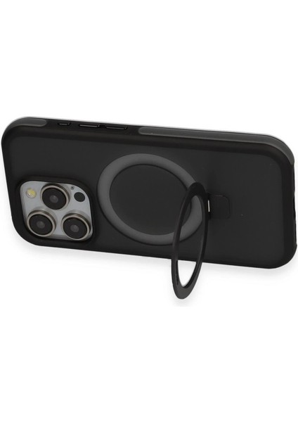 Joko iPhone 15 Pro Max Zorda Airbag Magsafe Standlı Kapak - Siyah