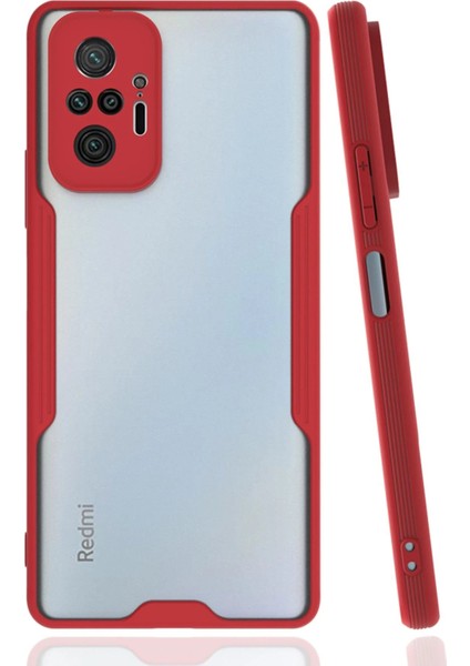 Newface Xiaomi Redmi Note 10 Pro Kılıf Platin Silikon - Kırmızı