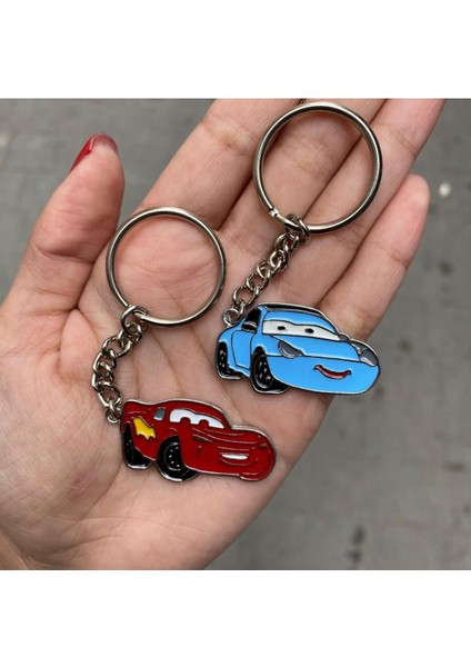 Elite Cars Mcqueen ve Sally Çift Metal Anahtarlık 1 Adet