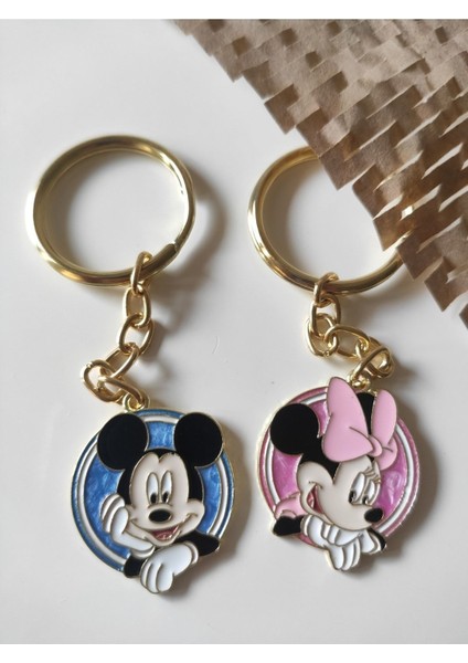 Elite Mickey Mouse ve Minnie Mouse Çift Anahtarlık 1 Adet
