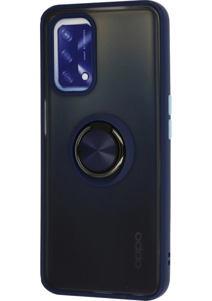 Newface Oppo A74 4g Kılıf Montreal Yüzüklü Silikon Kapak - Lacivert fiyatları