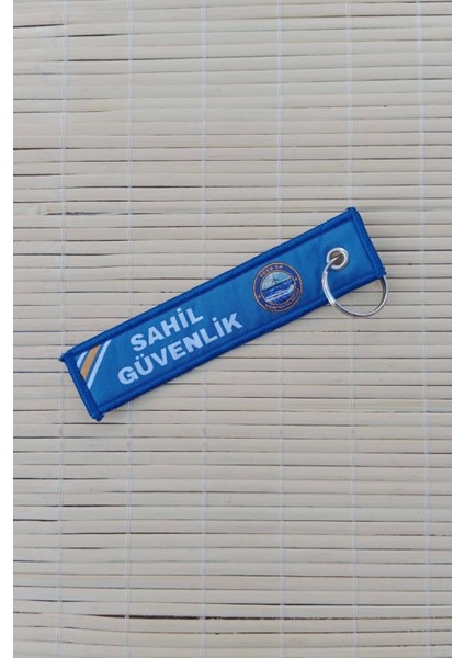 Elite Sahil Guvenlik Tcsg 24 Yazili Mavi Beyaz Nakis Islemeli Bez Anahtarlik 1 Adet